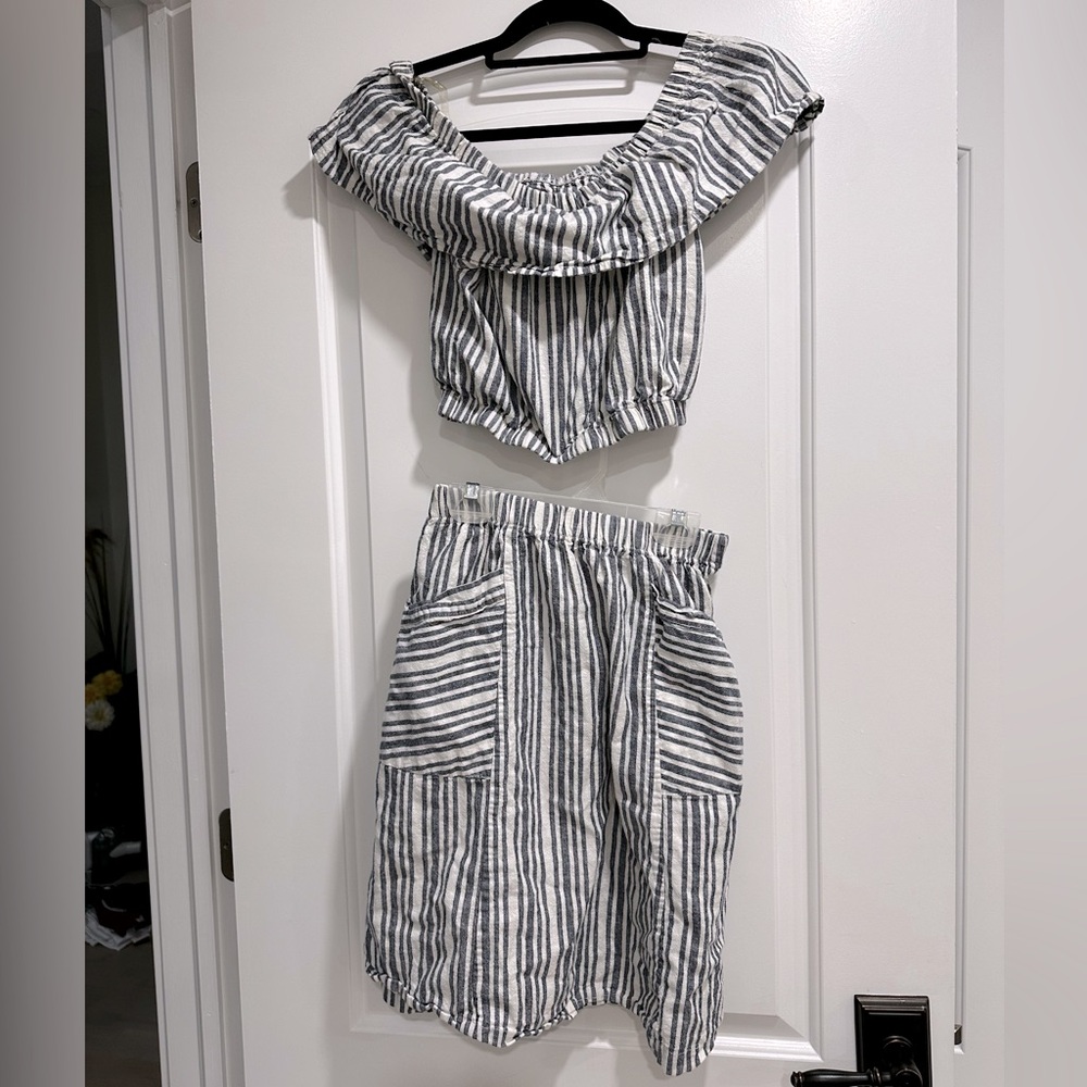 2 piece summer top and skirt